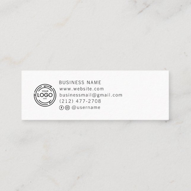 Chic Anpassningsbar Logotyp Enkel vitsamling (Baksida)