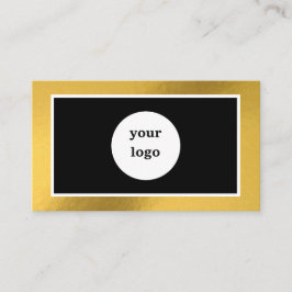 Chic anpassningsbar logotyp guld ram moderna affär visitkort