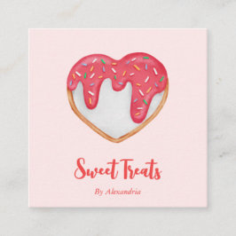 Chic Anpassningsbar Made Cookie Bakery Chef Fyrkantigt Visitkort