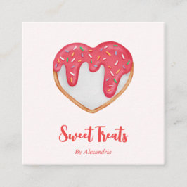 Chic Anpassningsbar Made Cookie Bakery Chef Fyrkantigt Visitkort