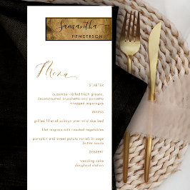 Chic Anpassningsbar med Guest Namn White, Black an Meny
