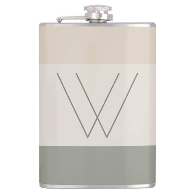 Chic Anpassningsbar Monogrammed initialt modern Fickplunta (Framsidan)