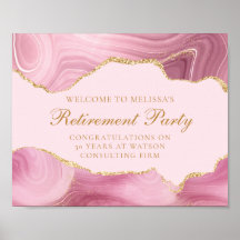 Chic Anpassningsbar Pension Party Rosa Guld Agate