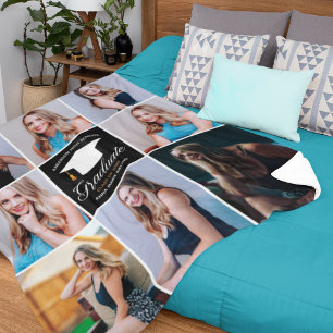 Chic Anpassningsbar Studenten Photo Collage 2023 S Fleecefilt