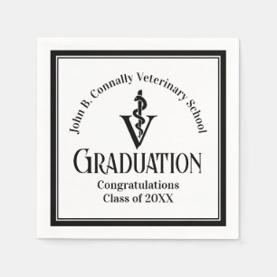 Chic Anpassningsbar Veterinary School Studentfest Pappersservett