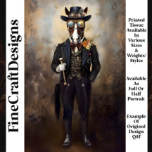 Chic Antropomorf Steampunk Horse Q8F Decoupage