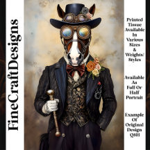 Chic Antropomorf Steampunk Horse Q8H Decoupage