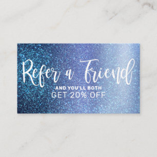 Chic Aqua Baby blue Triple Glitter Typography Rabattkort