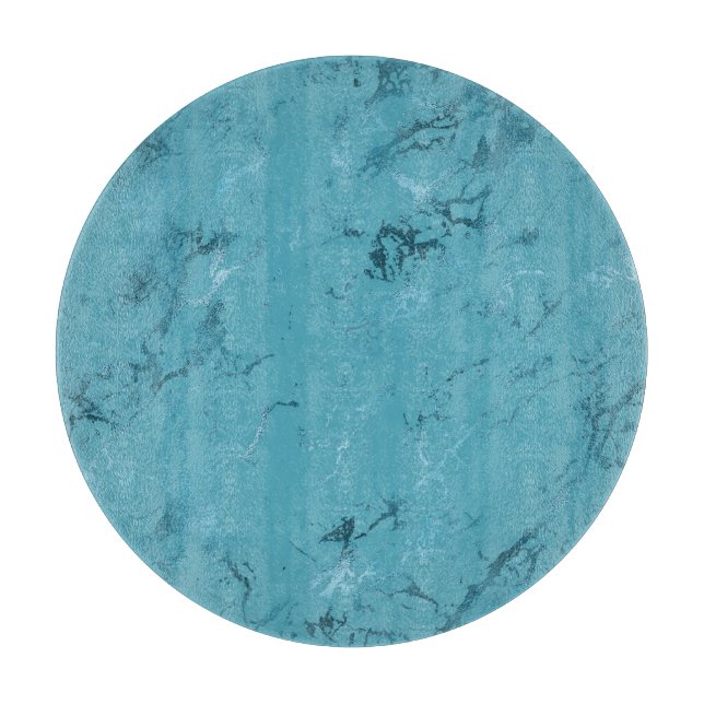 Chic Aqua Blue Marble Bröllop (Framsidan)