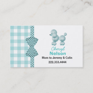 Chic Aqua Fransk Pudel Mamma Card