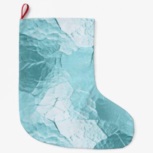 Chic Aqua Mint Blue Glam Stor Julstrumpa