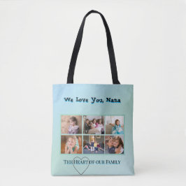Chic Aqua Nana 6-Photo Family Tygkasse