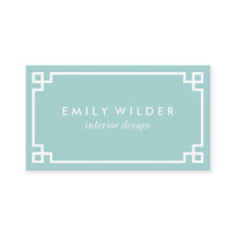 Chic Aqua och Vita grekiska Nyckel