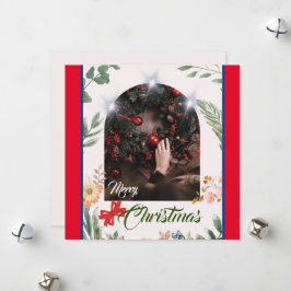 Chic Arch-fototypografi god jul Julkort