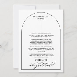 Chic Arch Modern Snyggt Elegant Tack Kort