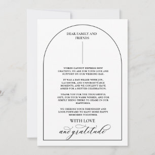 Chic Arch Modern Snyggt Elegant Tack Kort