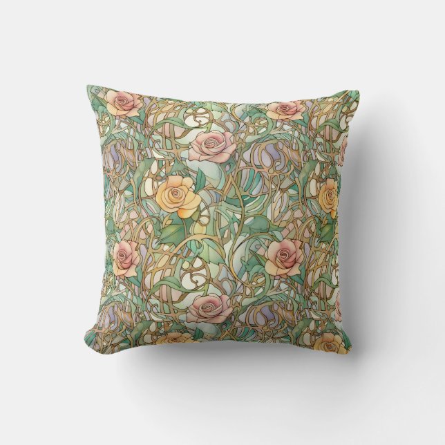 Chic art nouveau ro kudde (Framsida)