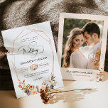 Chic Autumn Terracotta Blommigt Ram Photo Bröllop Inbjudningar<br><div class="desc">Modern och elegant design tryckte Romantic Script Autumn Terracotta Orange Blommigt Geometric Ram Photo Wedding Invation som kan anpassas med din text. Klicka på knappen "Anpassa" och använda verktyg som är utformat för att ändra mallen. Kolla in Graphic Art Design Store för andra produkter som matchar den här designen!</div>