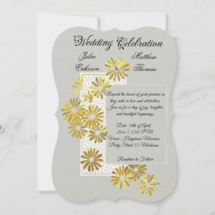Chic av Golden Daisy Dream Elegance Romantik Vinta Inbjudningar
