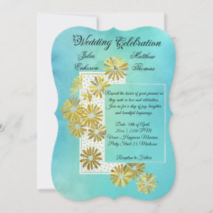 Chic av Golden Daisy Dream Elegance Romantik Vinta Inbjudningar