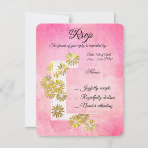 Chic av Golden Daisy Dream Elegance Romantik Vinta OSA Kort