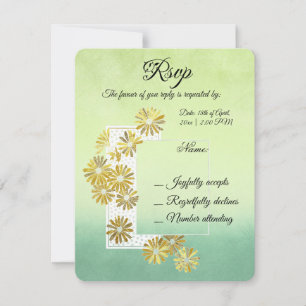 Chic av Golden Daisy Dream Elegance Romantik Vinta OSA Kort