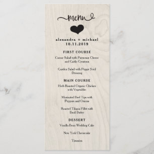 Chic av jordbruksmark   White Wood and Heart Bröll Meny
