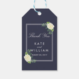 Chic av marin blå Elegant Elfenbenskusten Ro GIFT  Presentetikett