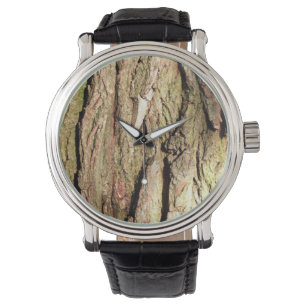 Chic av naturskålsbark armbandsur