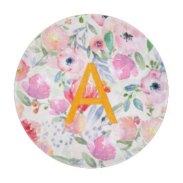 chic av  rosa lila blommor monogram