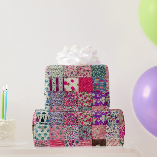 Chic av vintage Quilt Presentpapper (Festgåvor)