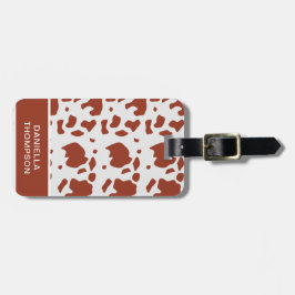 Chic Ayrshire Cow Print Mönster Äventyr Travel Bagagebricka