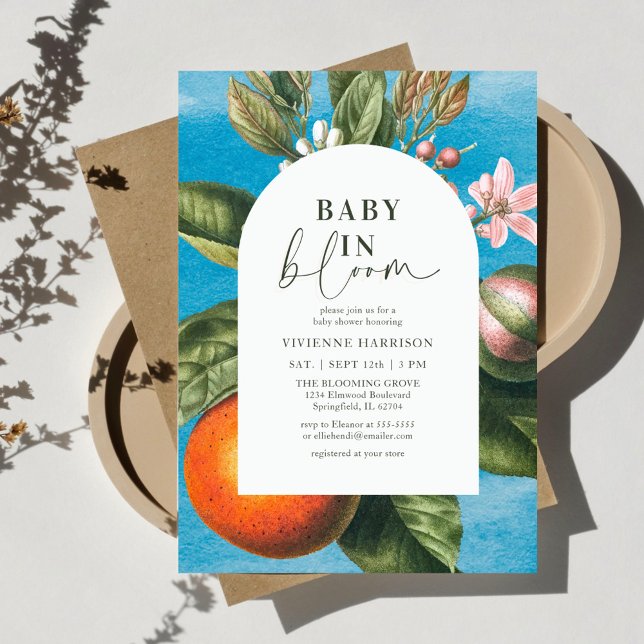 Chic Baby in Bloom |  Arch Baby Shower Inbjudningar (Skapare uppladdad)