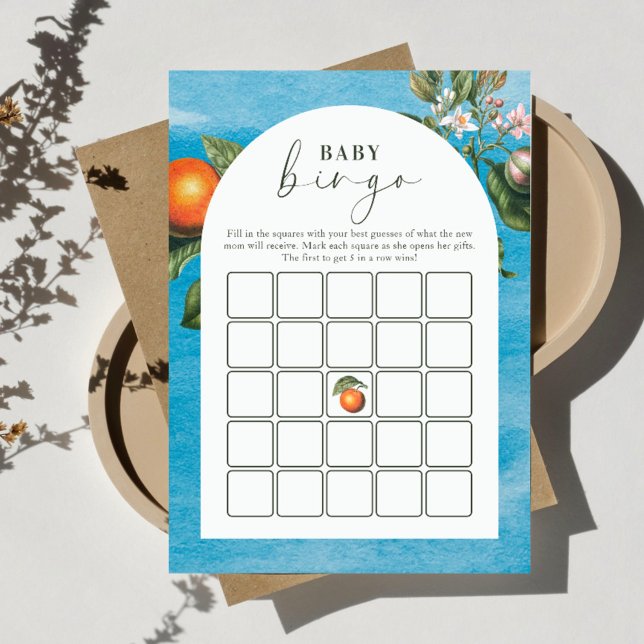 Chic Baby in Bloom Baby Shower |Arch Bingo Game Rådkort (Skapare uppladdad)