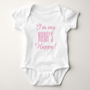 CHIC BABY_ "NANA'S LYCKLIG" BODYSUIT_ROSA TEXT TEE SHIRT