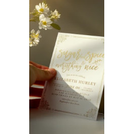 Chic Baby Shower Sugar & Spice & All Nice Inbjudningar