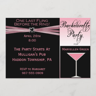 Chic Bachelorette partyinbjudan Inbjudningar