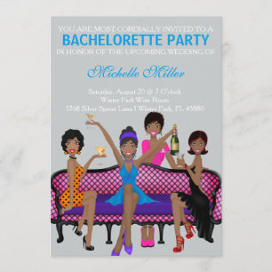 Chic Bachelorette våldsamt slaganpassningsbar Inbjudningar