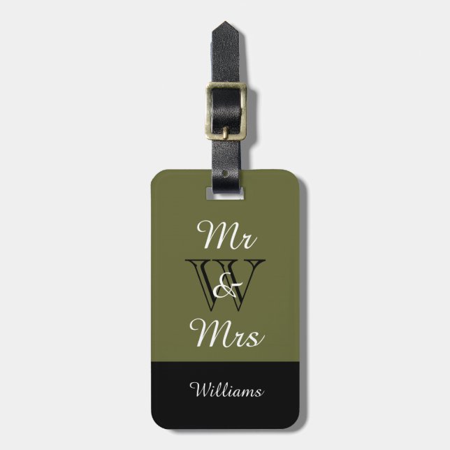 CHIC BAGAGE TAG_ " Herr & Fru" 351 Bagagebricka (Vertikal Framsida)