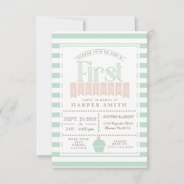 Chic Bakery First Födelsedagsfest inbjudan