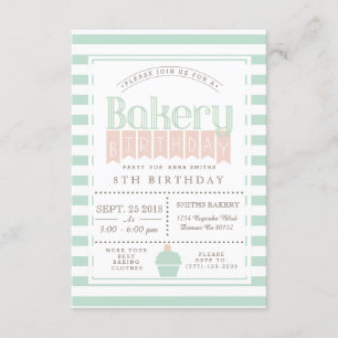 Chic Bakery Födelsedagsfest inbjudan