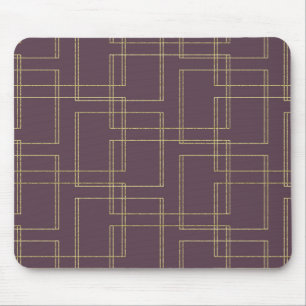 Chic Bär Mauve & Guld Geometrisk Glam Musmatta