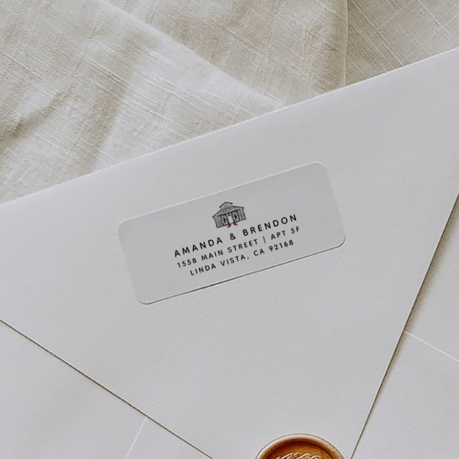 Chic Barn Bröllop Return-adressetikett Returadress Etikett (Skapare uppladdad)