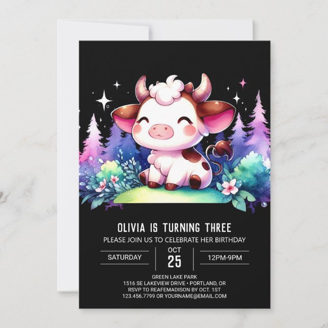 Chic Barn Kullfödelsedag Inbjudningar (Framsida)