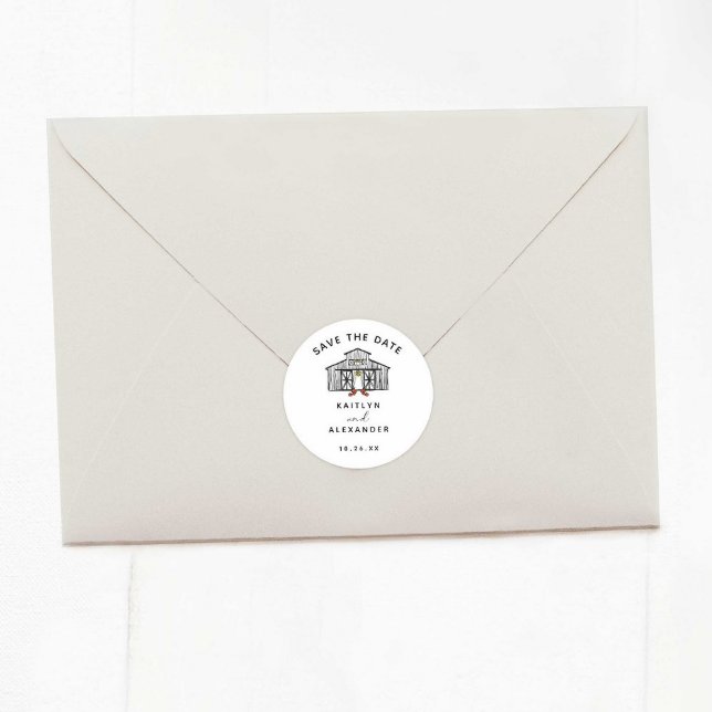 Chic Barn Spara datum Runt Klistermärke (Skapare uppladdad)