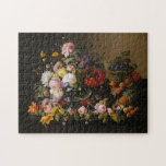 Chic Baroque Flowers Fortfarande konsmålning Pussel<br><div class="desc">Fin contemporary och färgstark oljemålning för vintagens blommigt.</div>