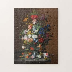 Chic Baroque Flowers still Life Art Oljemålning Pussel