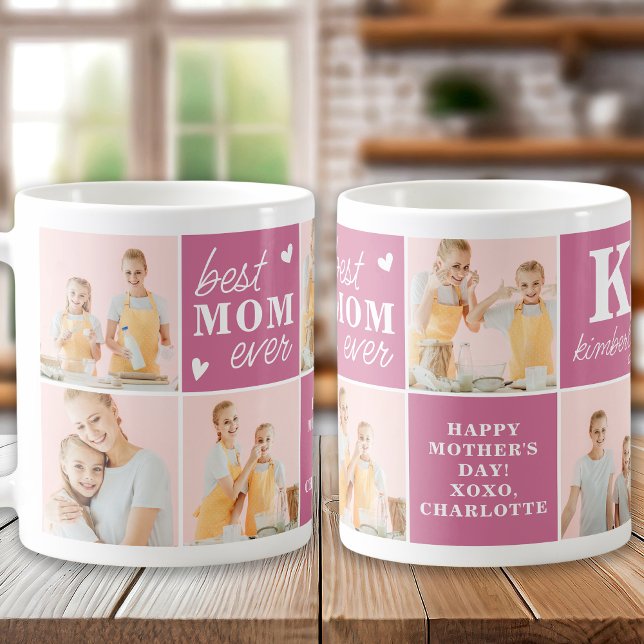 Chic Bästa MAMMA någonsin Rosa Anpassningsbar 7 Fo Kaffemugg (Skapare uppladdad)