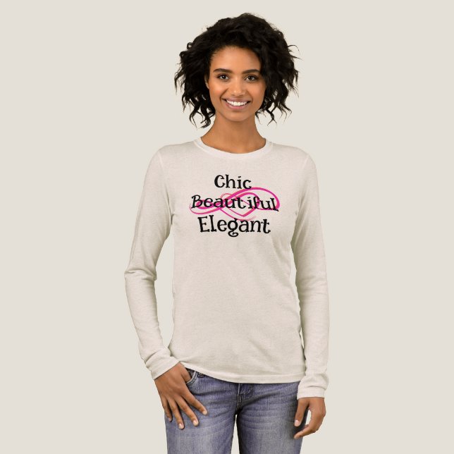 Chic, Beautiful, Elegant T-Shirt (Hel framsida)