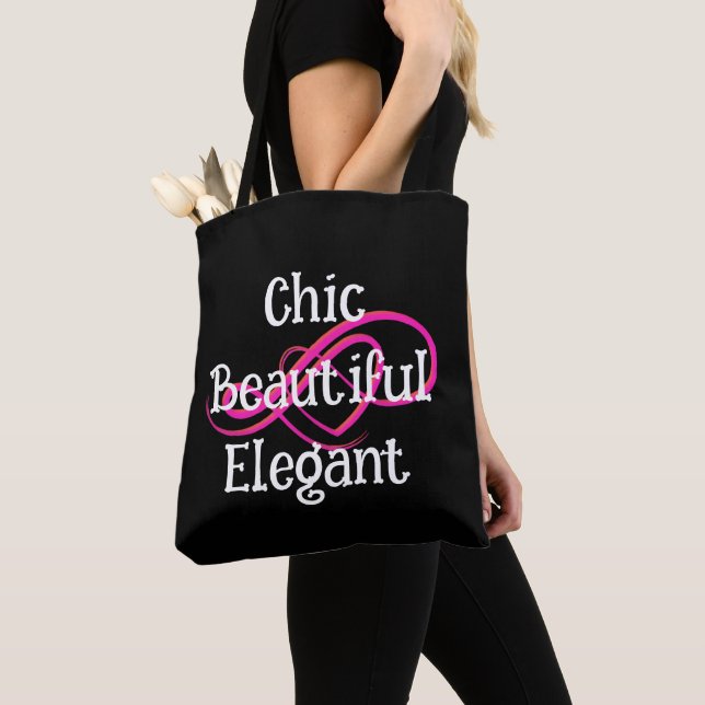 Chic, Beautiful, Elegant Tote Tygkasse (Närbild)